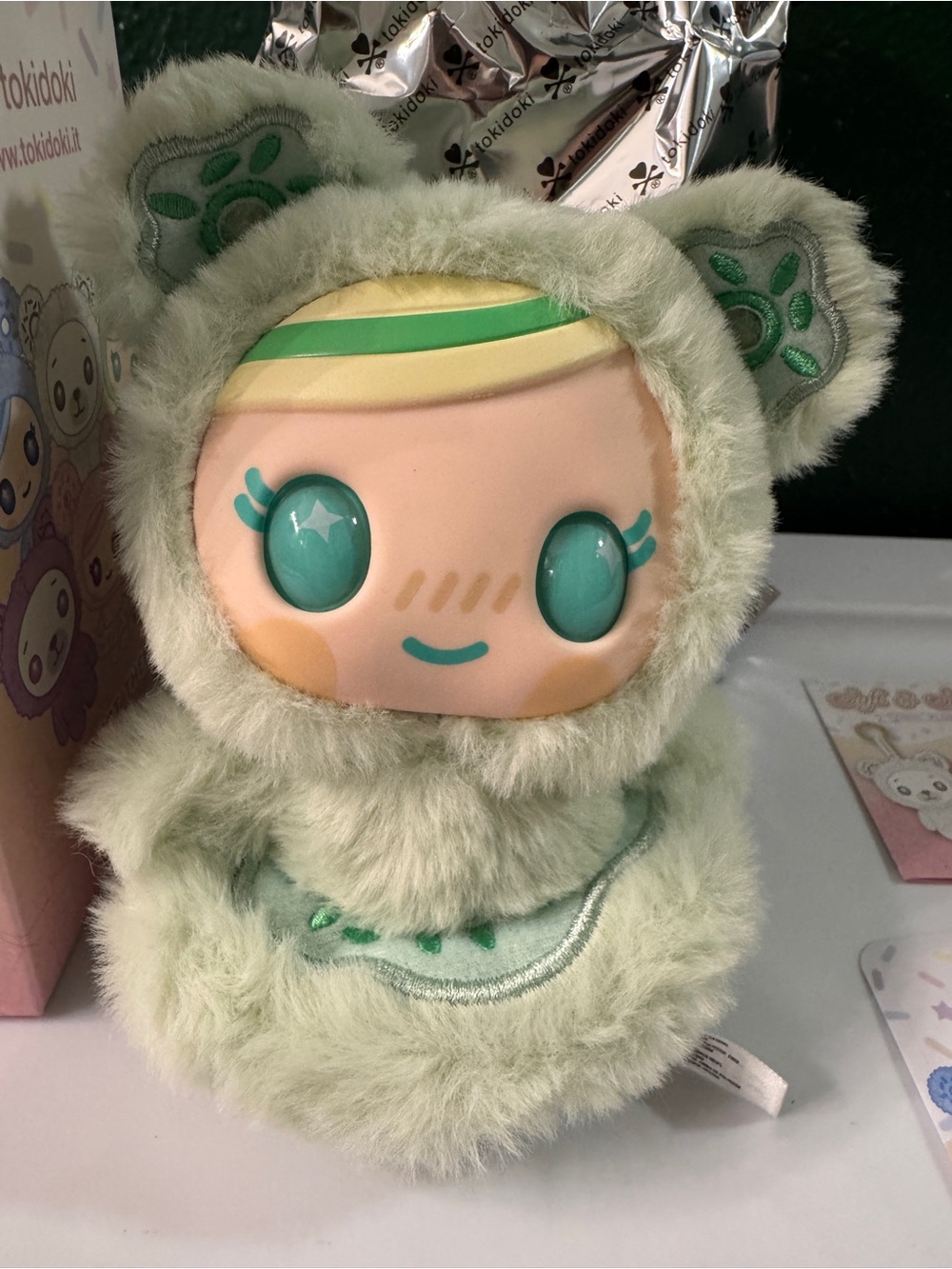 tokidoki Soft and Sweet Blind Box Bag Clip Minty Donutella Plush Character Charm